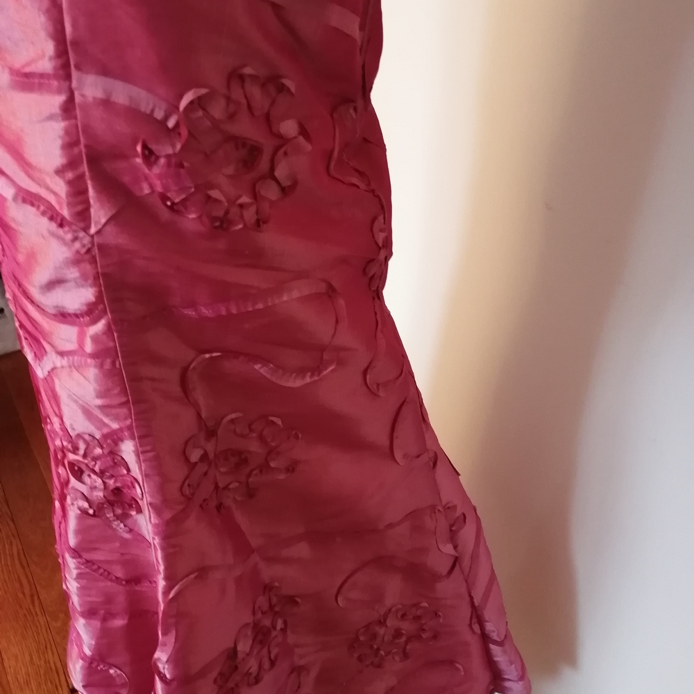 Jessica McClintock Fuchsia Floral Prom Dress - Picture 8 of 11